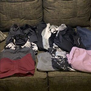 Workout clothes bundle sports bras, shirts, more!